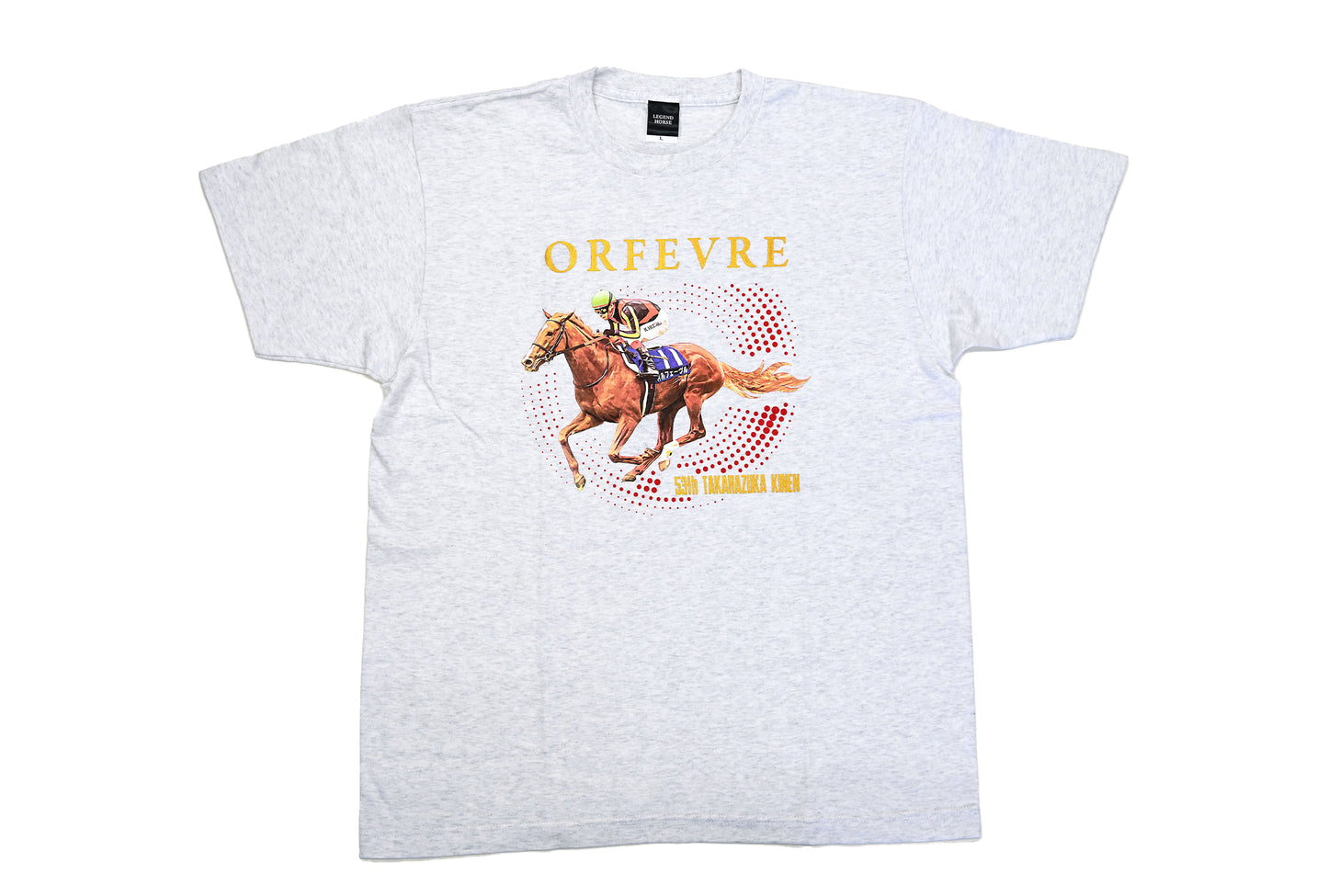 LEGEND HORSEシリーズ第2弾 「宝塚記念」オルフェーヴルTシャツ|アッシュグレー