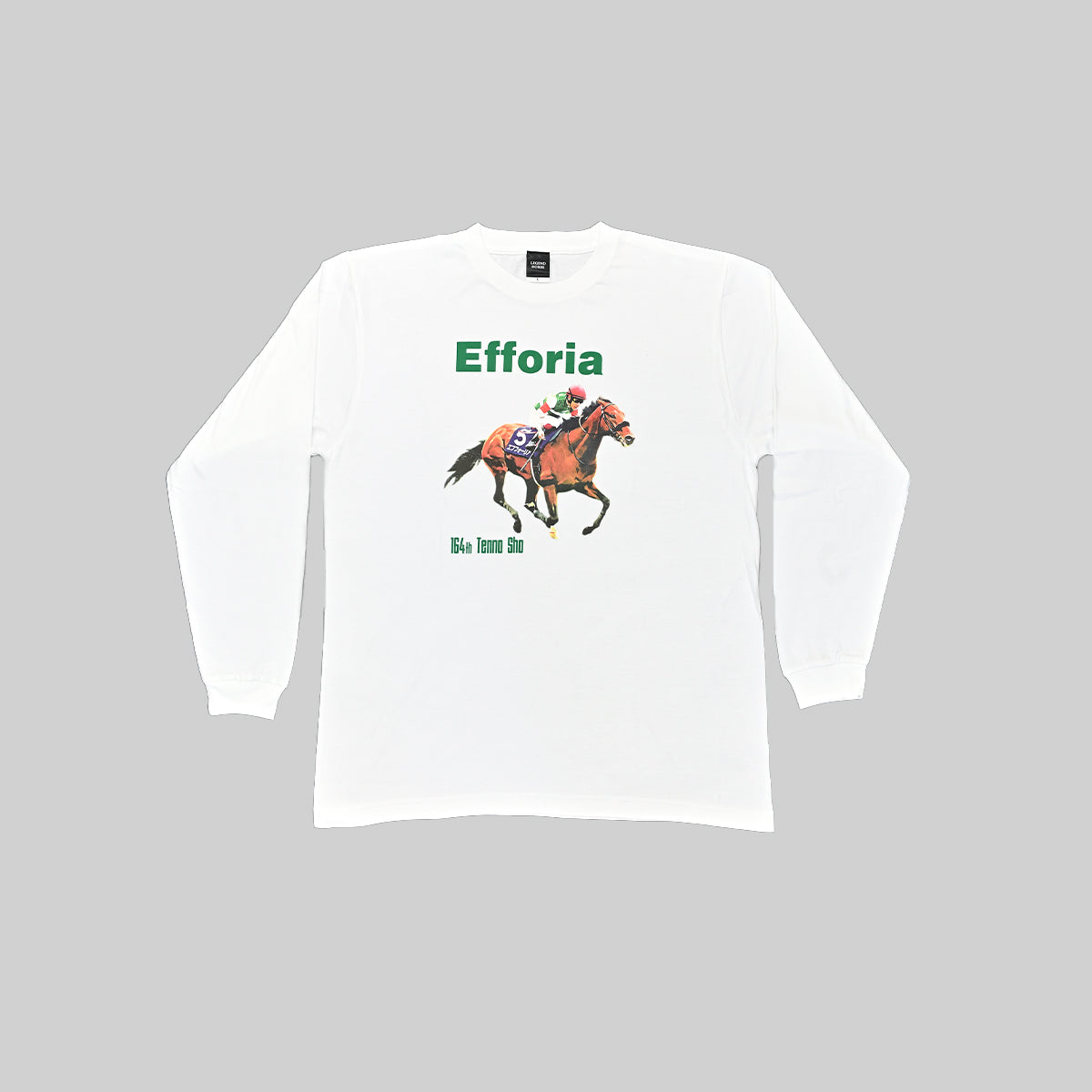 LEGEND HORSEシリーズ第4弾「天皇賞秋」エフフォーリア ロングTシャツ|ホワイト