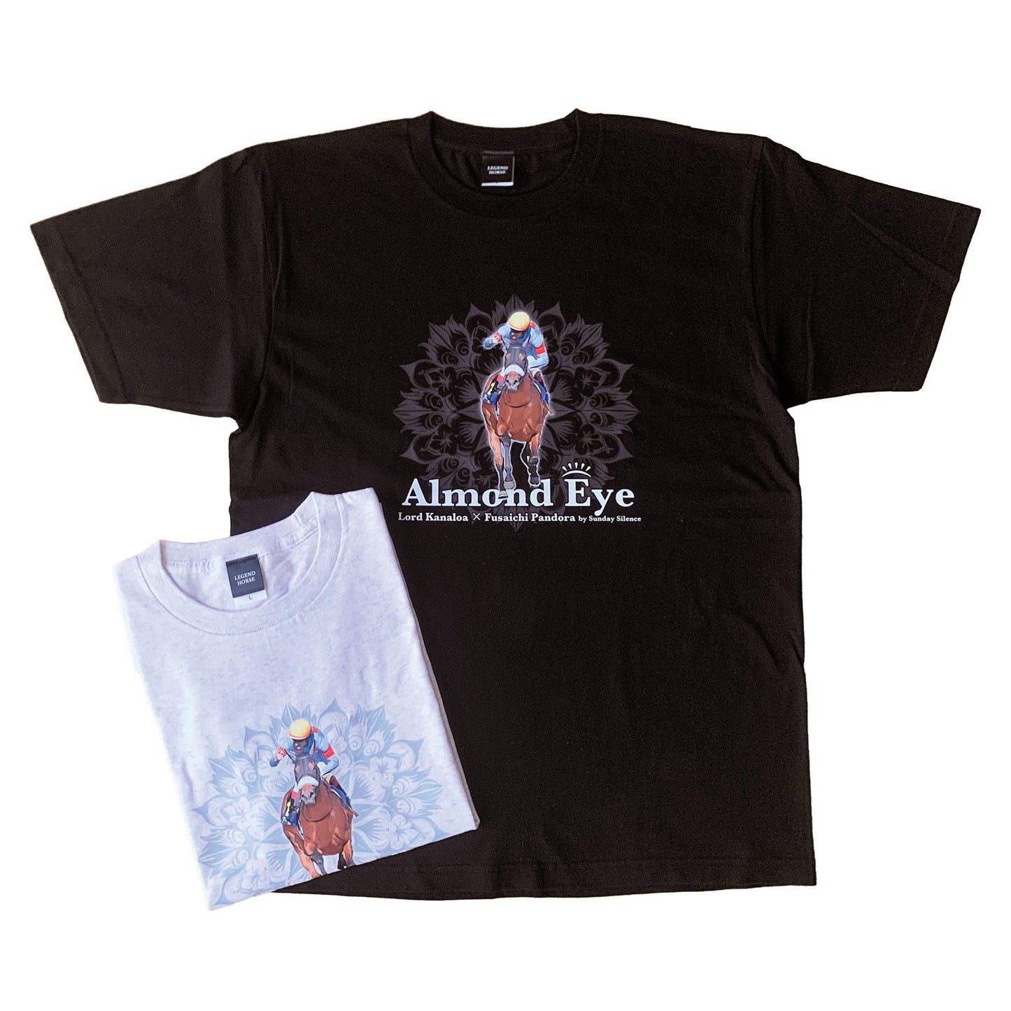 LEGEND HORSEシリーズ アーモンドアイTシャツ| ブラック