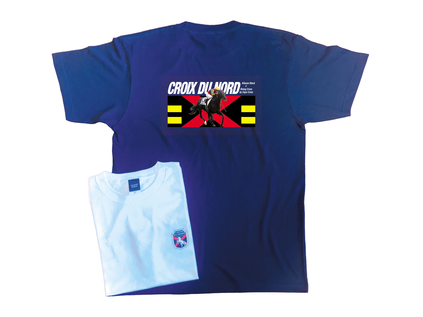 LEGEND HORSE「2025日本ダービー優勝馬」クロワデュノールTシャツ| ネイビー