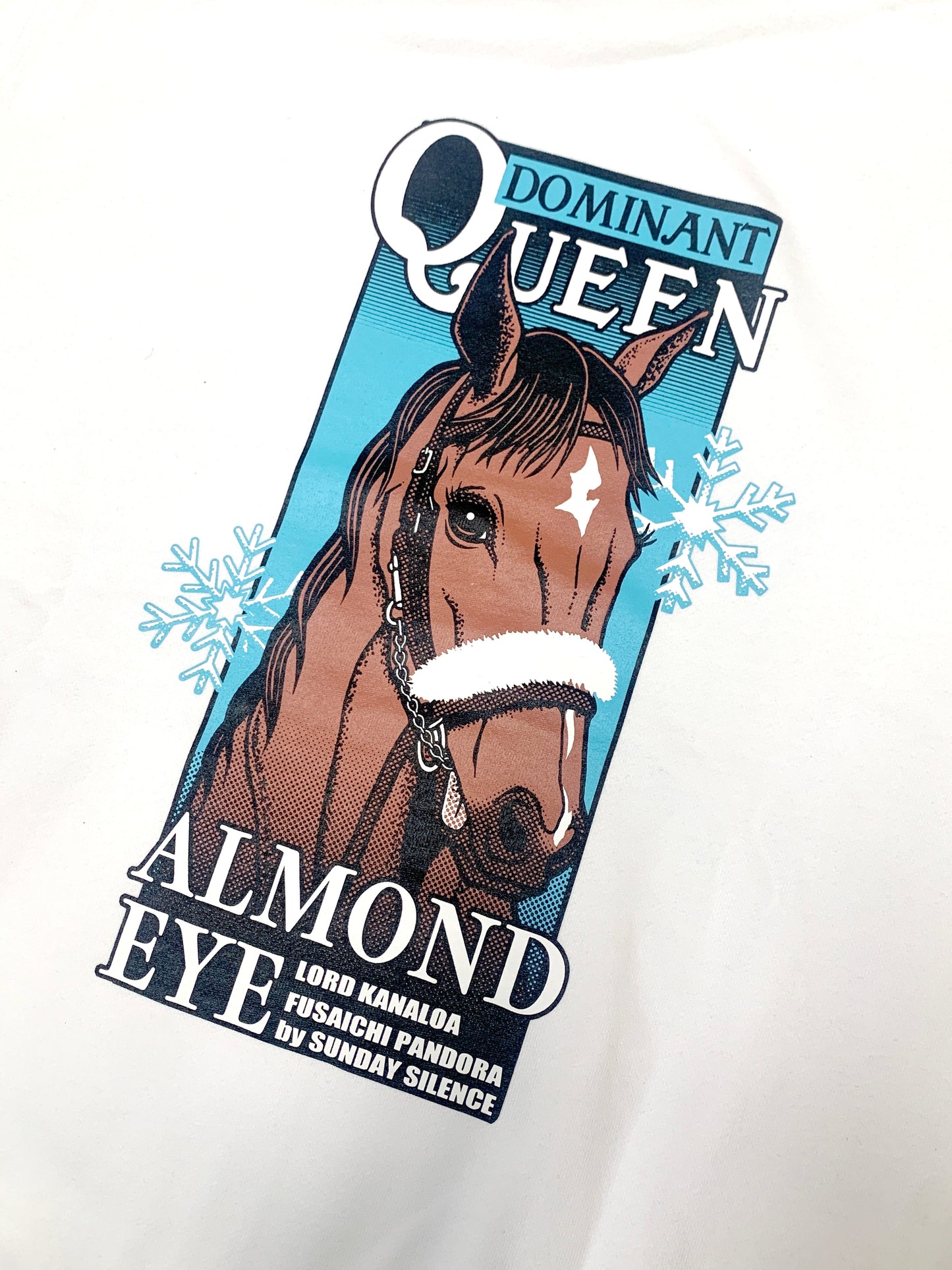 LEGEND HORSEシリーズ第10弾 アーモンドアイ プルオーバーパーカー|ホワイト