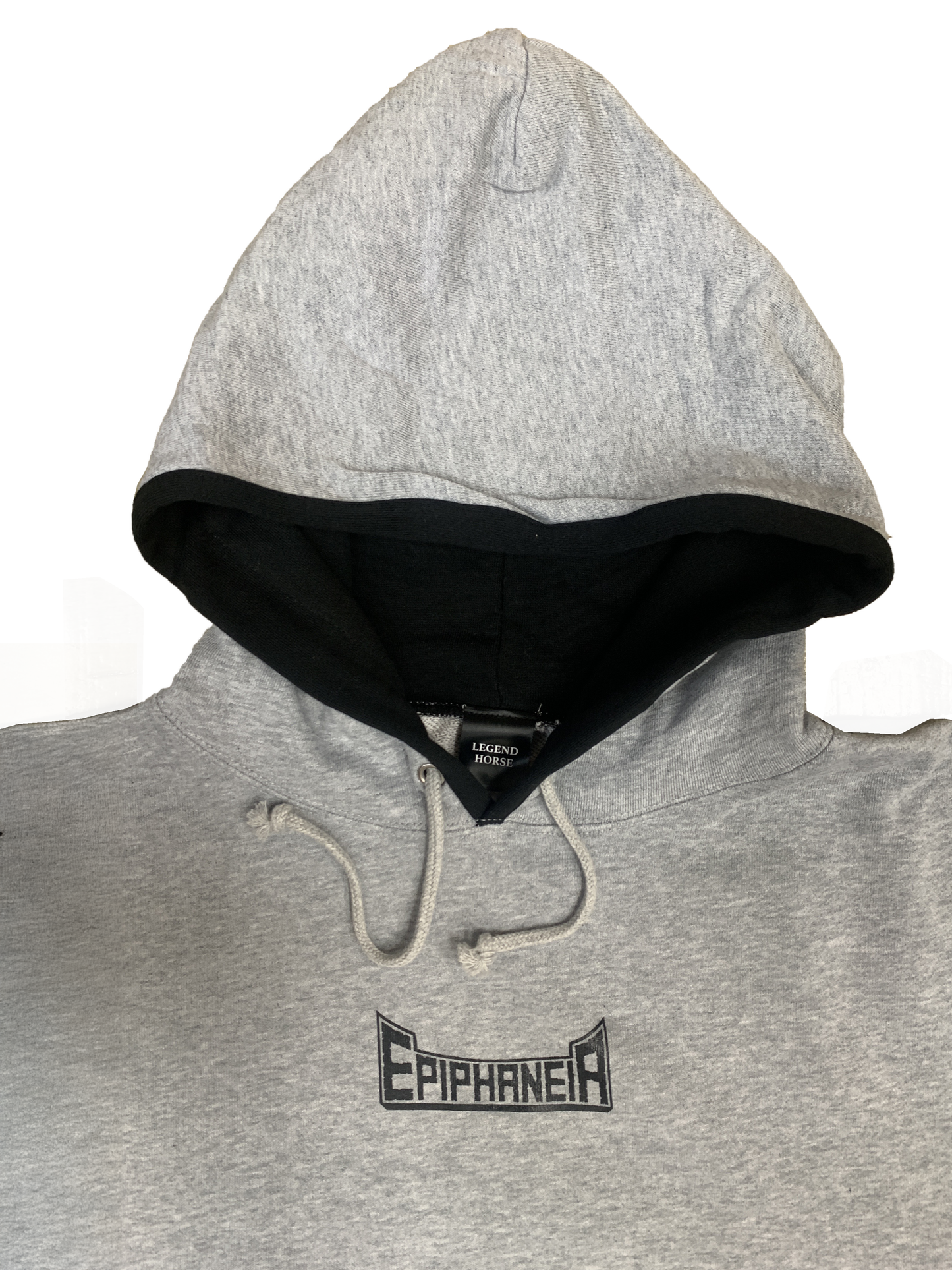 LEGEND HORSEシリーズ第10弾 エピファネイア プルオーバーパーカー|ミックスグレー / ブラック