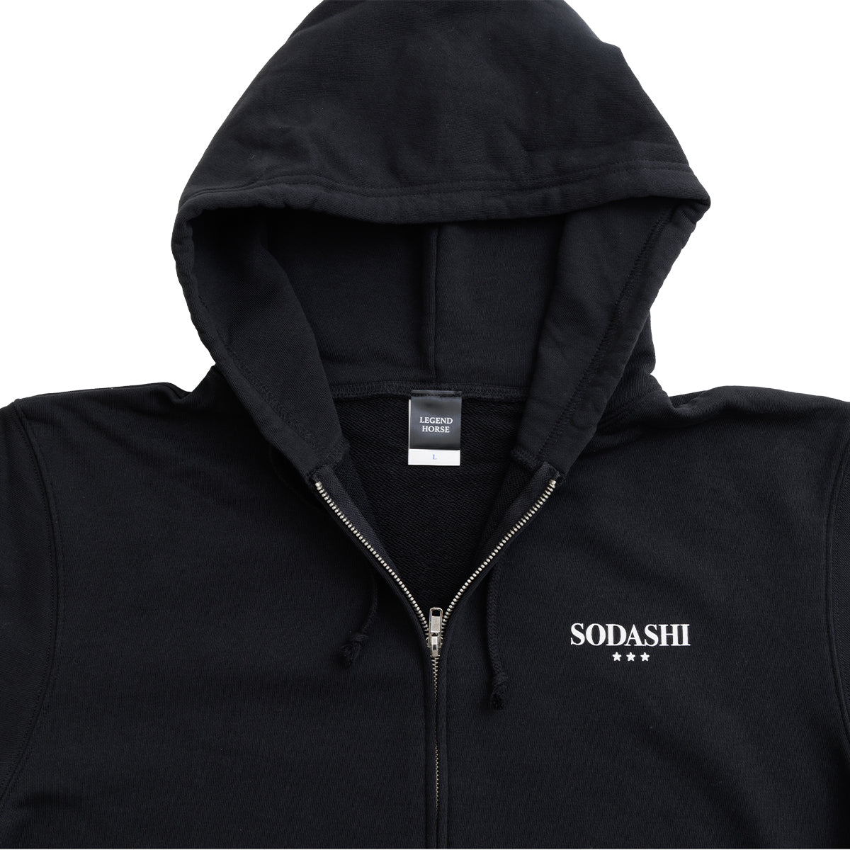 LEGEND HORSEシリーズ第6弾 「ソダシ引退記念」オリジナルフルジップパーカー|ブラック
