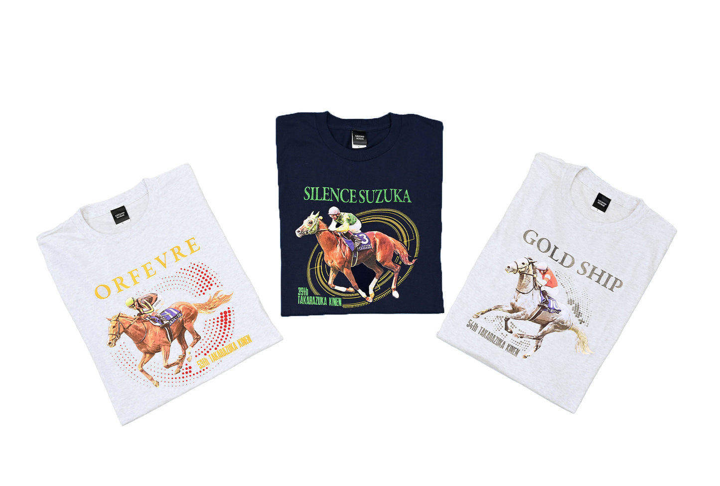 LEGEND HORSEシリーズ第2弾 「宝塚記念」ゴールドシップTシャツ｜アッシュグレー