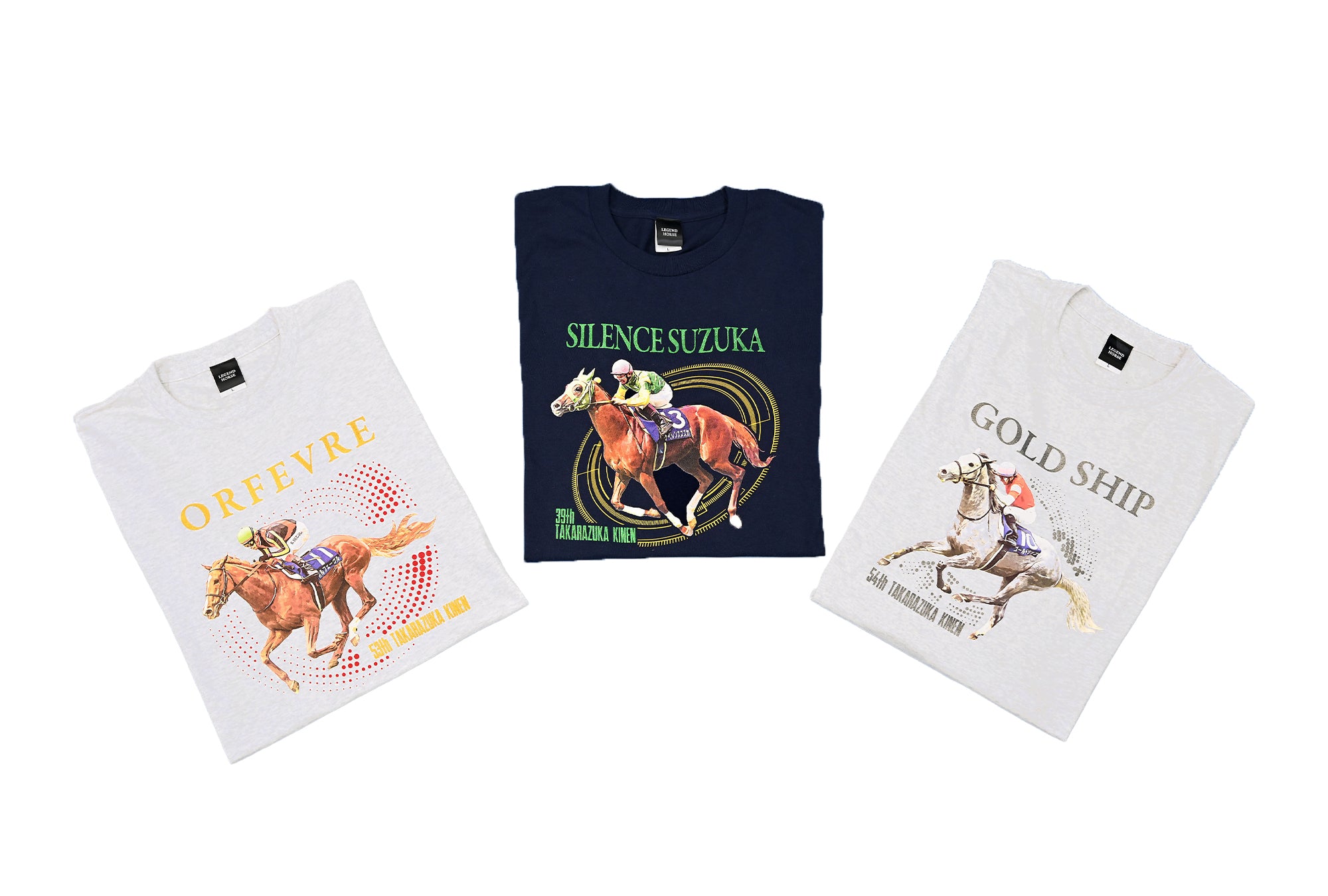 LEGEND HORSEシリーズ第2弾 「宝塚記念」サイレンススズカTシャツ｜ネイビー – keiba-fan-shop