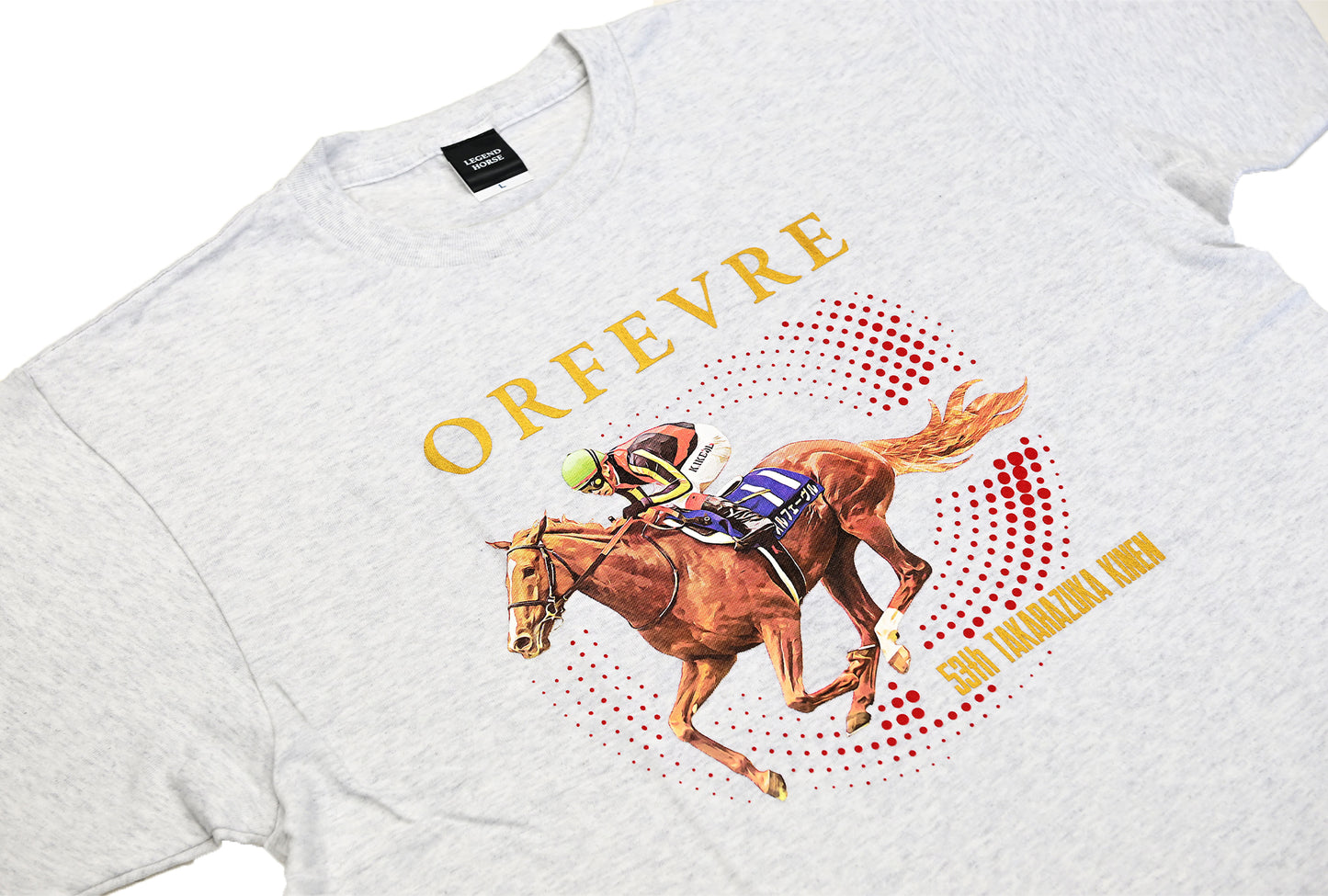 LEGEND HORSEシリーズ第2弾 「宝塚記念」オルフェーヴルTシャツ｜アッシュグレー