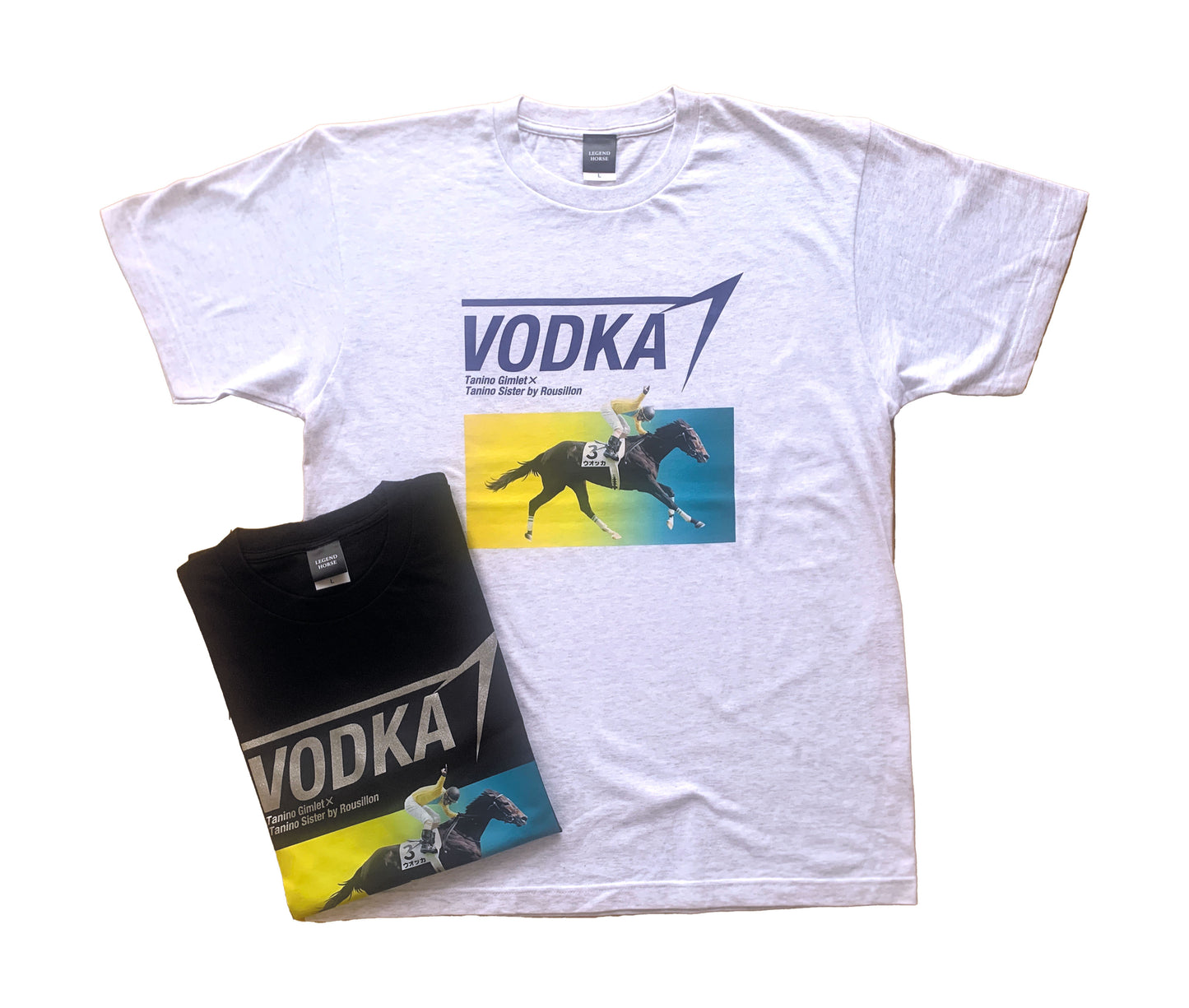 LEGEND HORSE「日本ダービー馬」ウォッカTシャツ｜ アッシュ