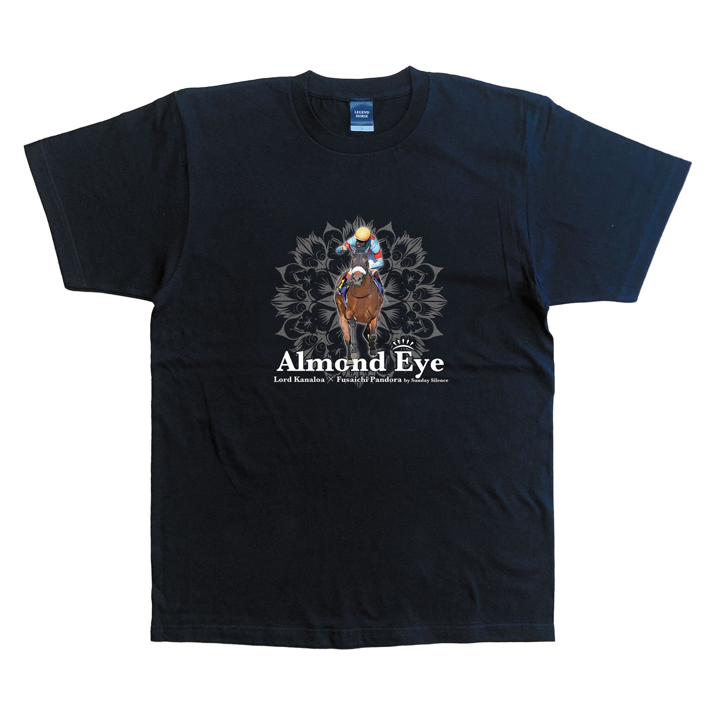 LEGEND HORSEシリーズ　アーモンドアイTシャツ｜ ブラック