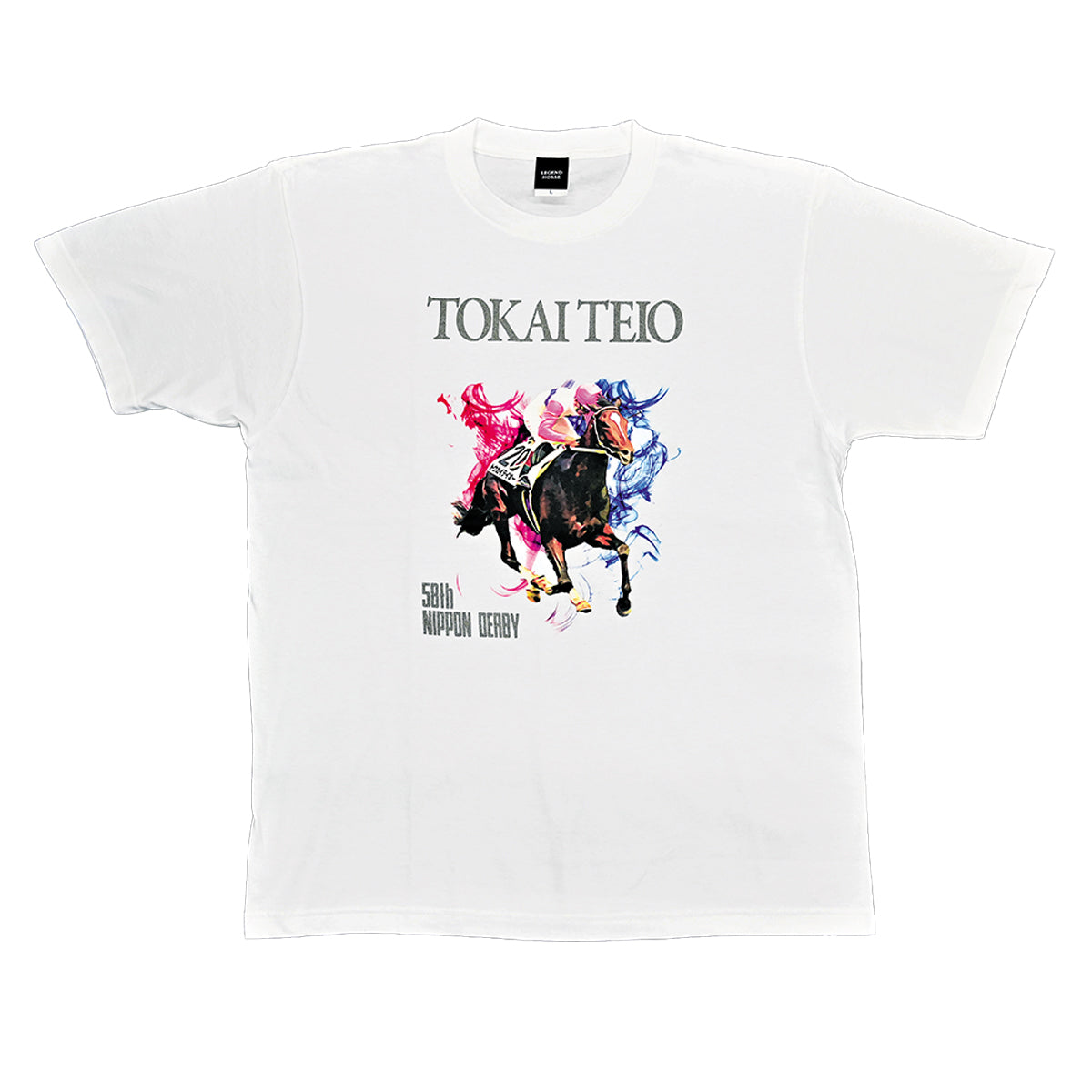 LEGEND HORSEシリーズ第1弾 「日本ダービー」 トウカイテイオー Tシャツ｜White