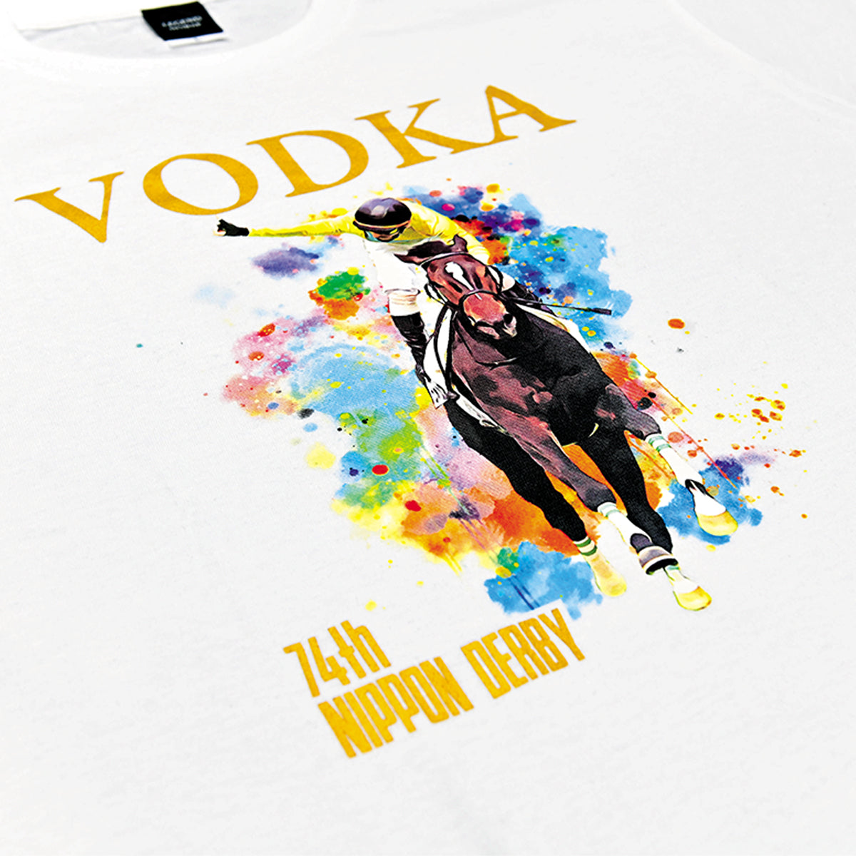 LEGEND HORSEシリーズ第1弾　「日本ダービー」 ウオッカ Tシャツ｜White